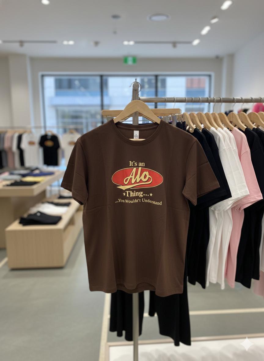 ALO brown women's t shirt premium womens summer tops