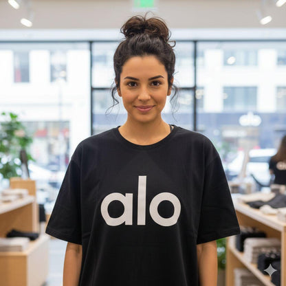ALO black western women's wear clothing tee
