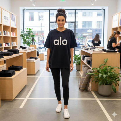Premium black women's t shirt with relaxed oversized fit
