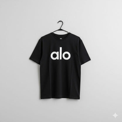 ALO black women's t shirt premium womens summer tops