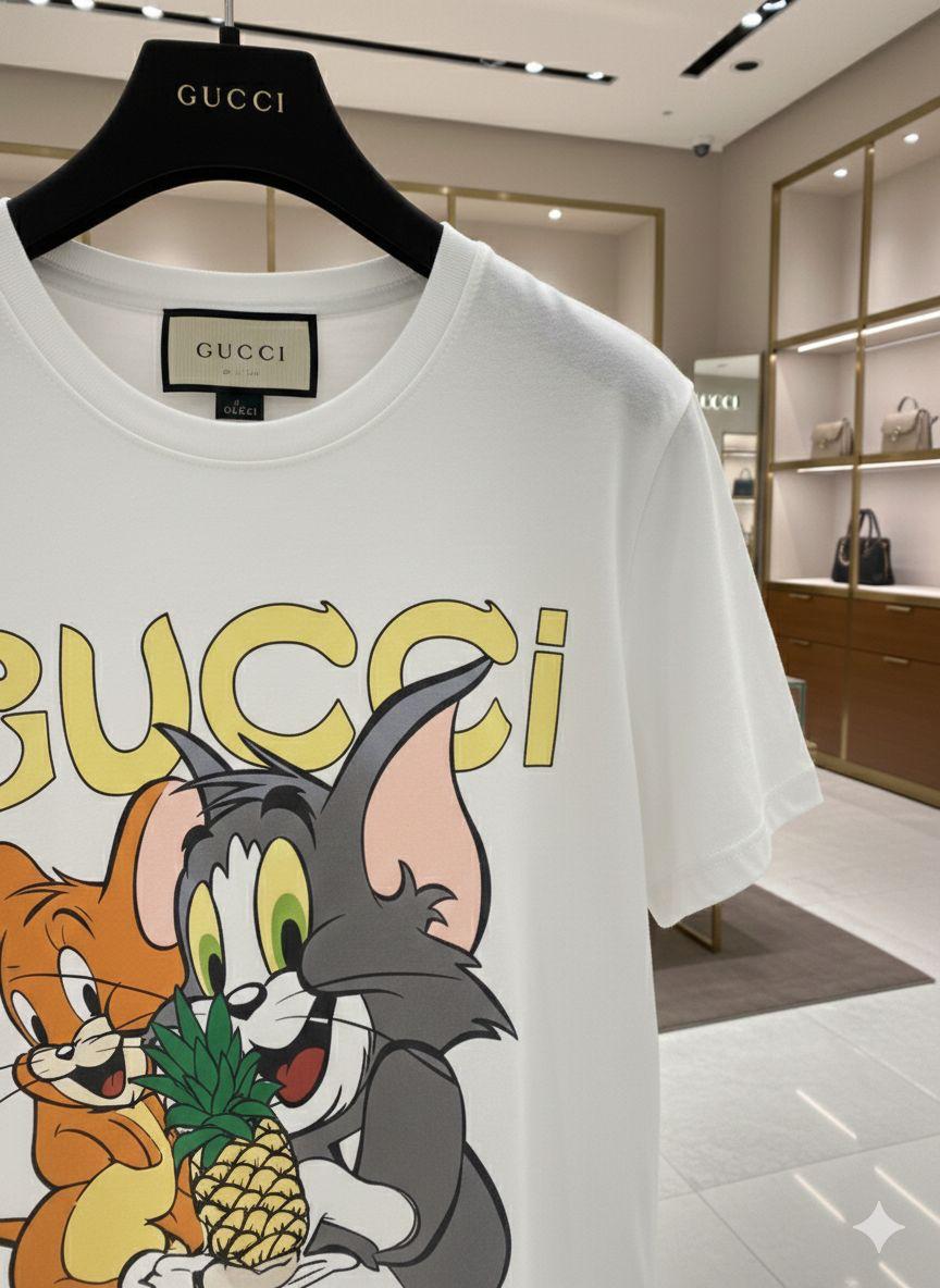 White women's wear Gucci cotton t shirt