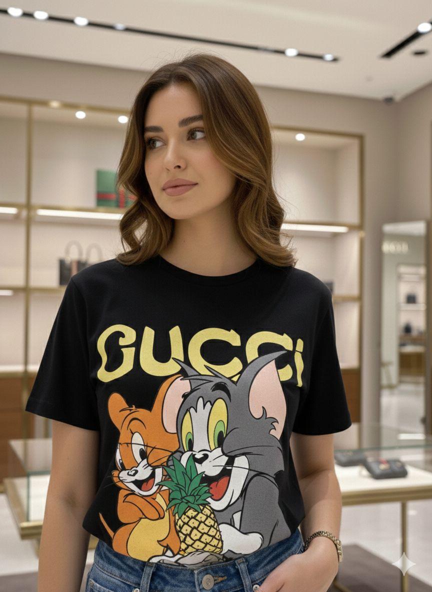 Gucci black western women's wear clothing premium tee