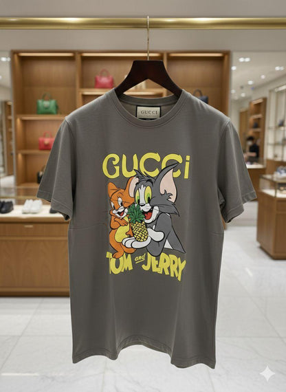 Grey women's wear Gucci cotton t shirt