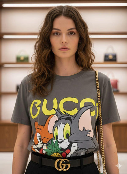 Gucci grey western women's wear clothing premium tee