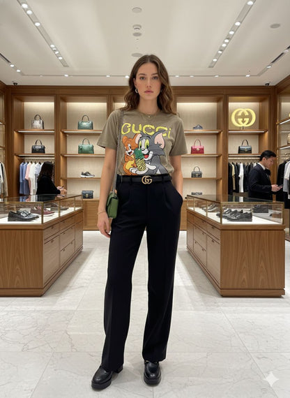 Gucci beige western women's wear clothing premium tee