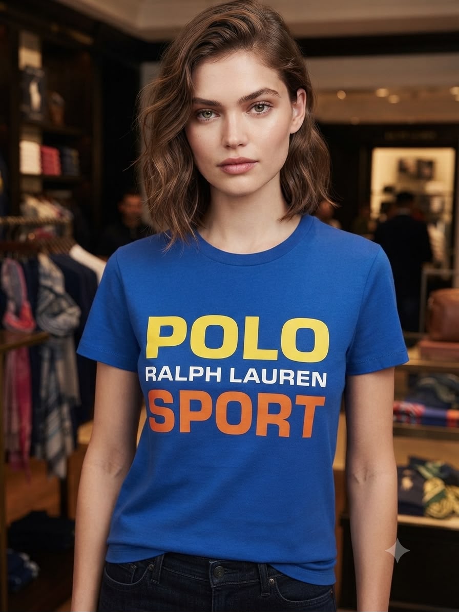 Ralph Lauren blue western women's wear clothing tee