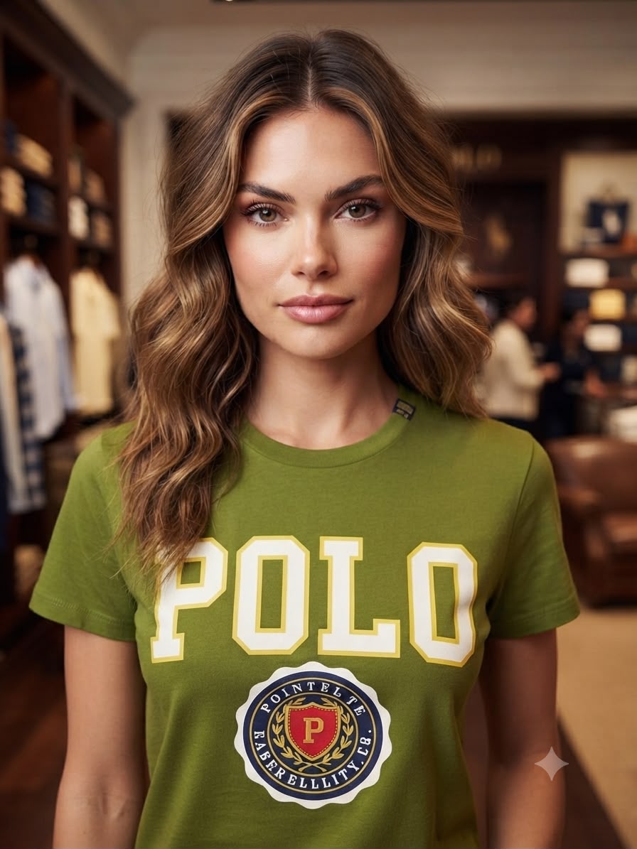 Ralph Lauren olive green western women's wear clothing tee