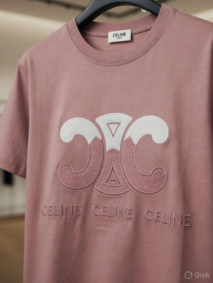 Pink women's wear Celine cotton peach t shirt