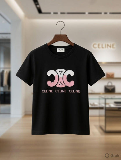 Celine black women's t shirt premium cotton womens summer top