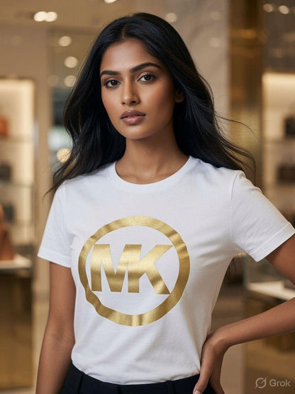 Premium white women's t shirt with special embroidery