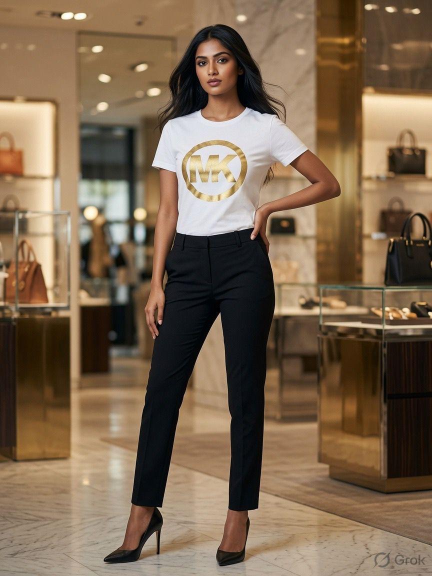 Michael Kors white western women's wear clothing tee
