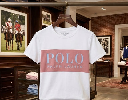 POLO RALPH LAUREN || Women's White & Dust Pink Co-ord Set | Luxury Loungewear