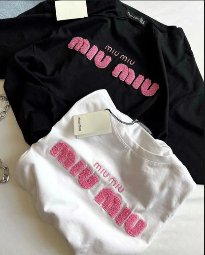 MIU MIU || Street Style Short Sleeves Plain Cotton Long Sleeve T-shirt - FASHION MYST 