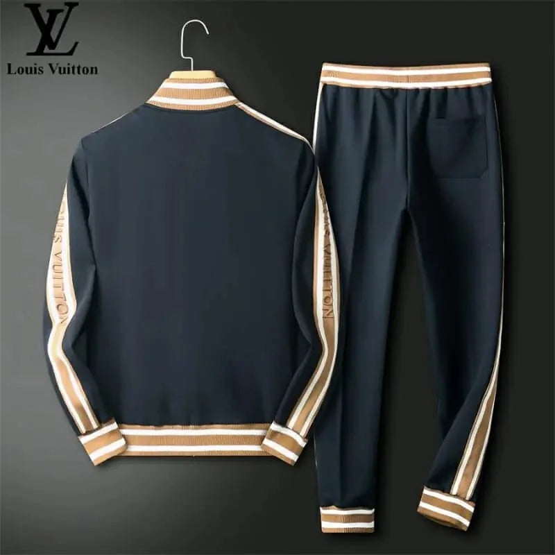 LOUIS VUITTON || Men's LV Monogram Logo Zipper Long Sleeve Tracksuit