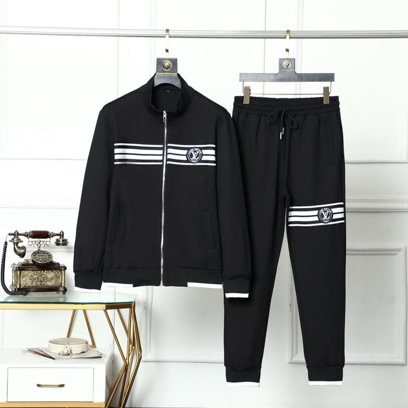 Louis Vuitton || Front Stripe Lv Signature Tracksuit For Men