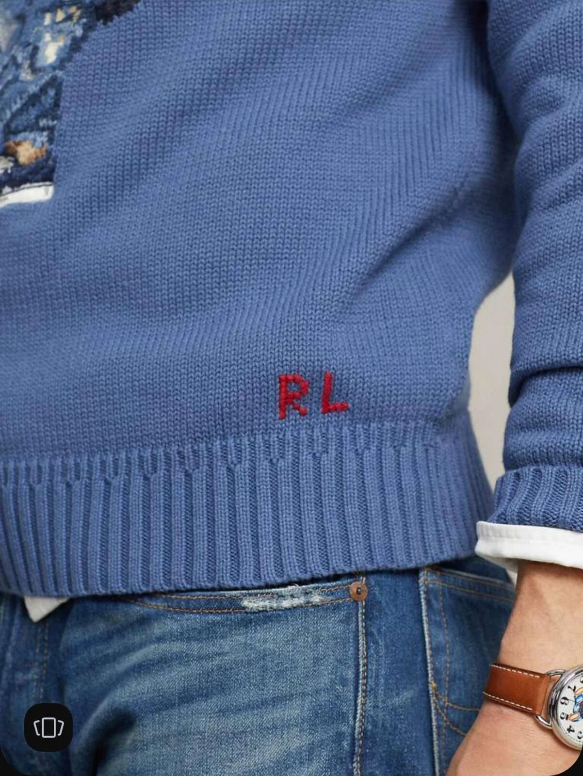 POLO RALPH LAUREN || Polo Bear Cotton Mockneck Jumper Pullover