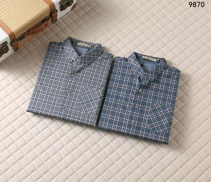 BURBERRY || Men’s Checkered Long Sleeve Shirt – Smart Casual Essential