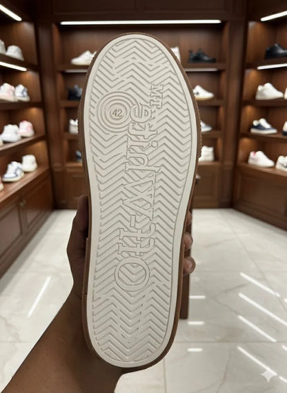 Off-White Vulcanized 7.0 Leather Sneakers – Black/White/Gum