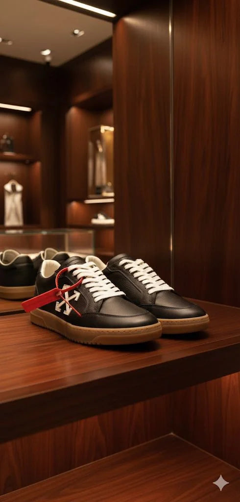 Off-White Vulcanized 7.0 Leather Sneakers – Black/White/Gum