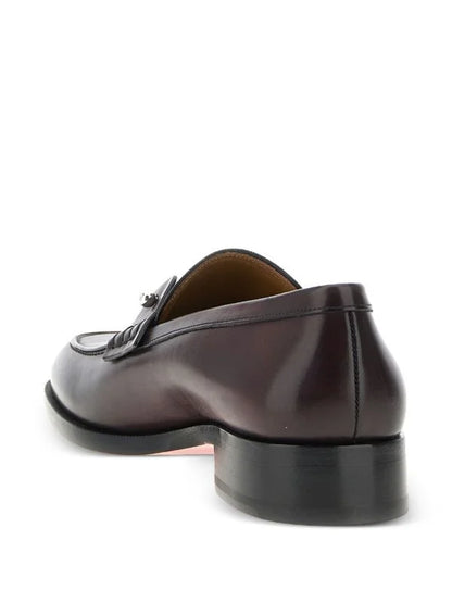 CHRISTIAN LOUBOUTIN || Dandelion Spikes Leather Loafers – Espresso Brown