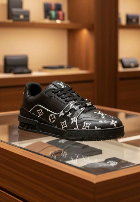LOUIS VUITTON ||  LV Trainer Monogram Low-Top Sneakers - FASHION MYST