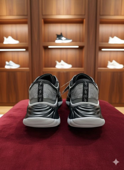 GUCCI || Men's Gucci Ripple Trainer In Black Mesh - FASHION MYST