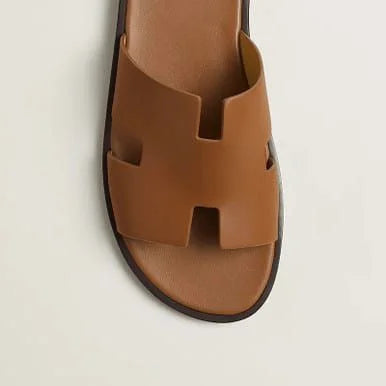 HERMES || Oran Sandal - Iconic "H" Cut-out Leather Slipper