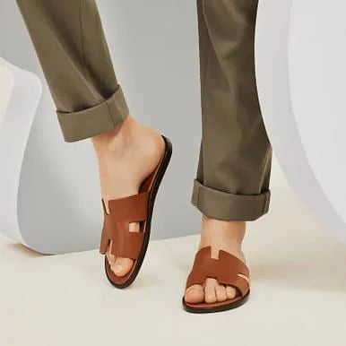 HERMES || Oran Sandal - Iconic "H" Cut-out Leather Slipper