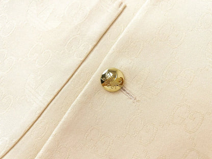 Adidas x Gucci || Double-Breasted Mohair Wool Blazer in Navy Blue/Cream