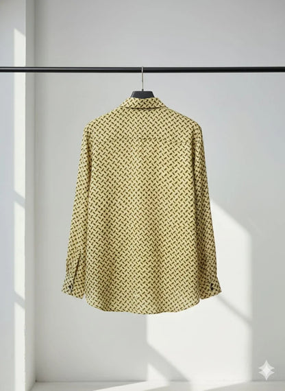 BURBERRY || Burberry Men’s Doberman Graphic Monogram Print Slim-Fit Cotton Shirt