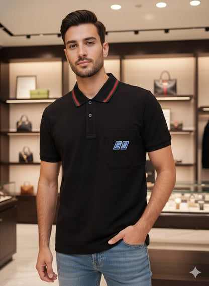 GUCCI || Square GG Piquet Polo T-Shirt