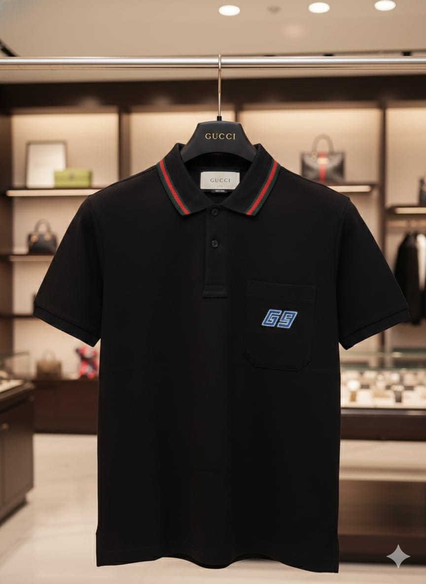 GUCCI || Square GG Piquet Polo T-Shirt