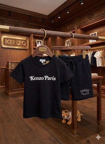 Kenzo Kids black premium co-ord set for boys
