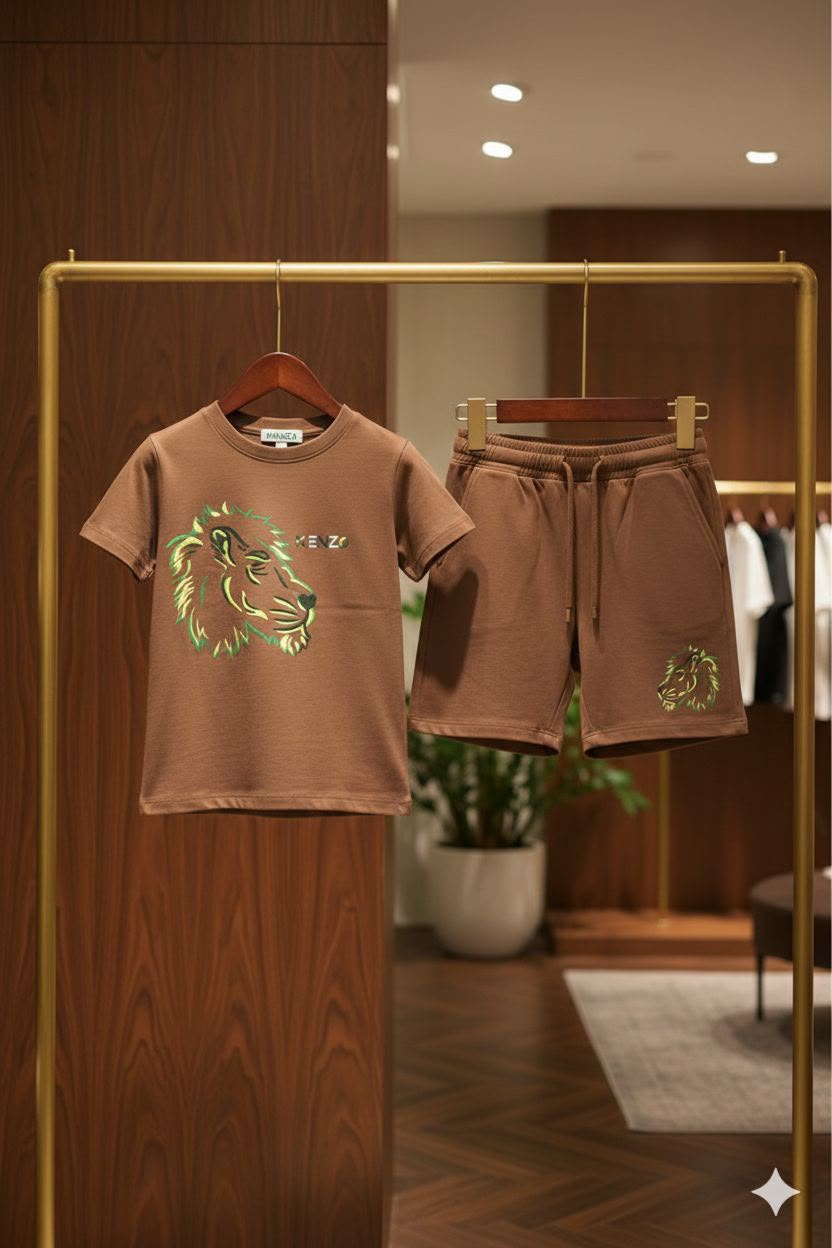 Kenzo Kids brown premium co-ord set for boys
