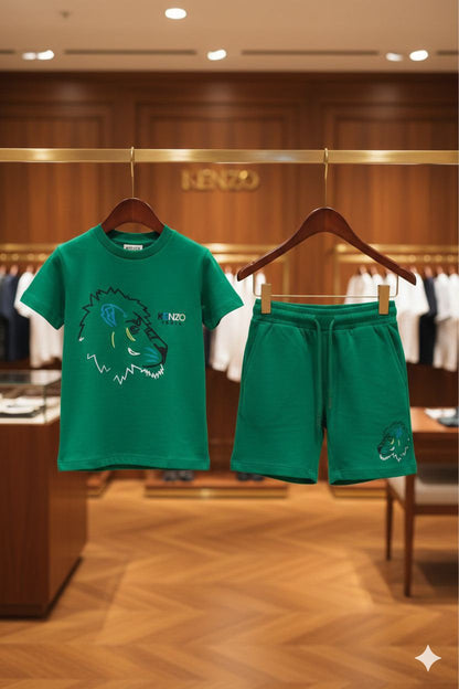 Kenzo Kids green premium co-ord set for boys
