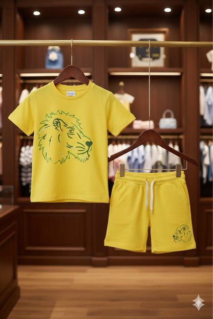 Kenzo Kids yellow premium co-ord set for boys
