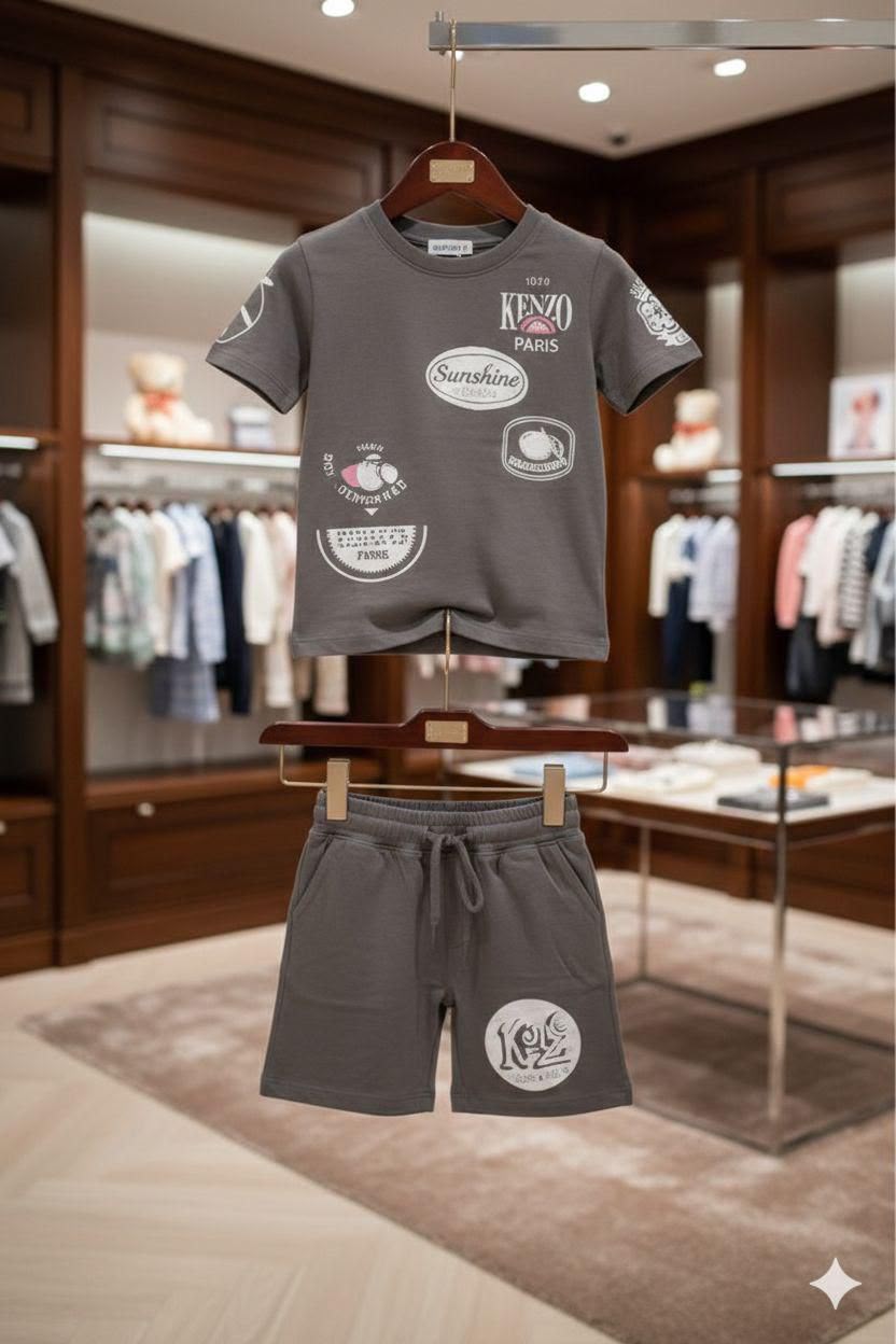 Kenzo Kids grey premium co-ord set for boys
