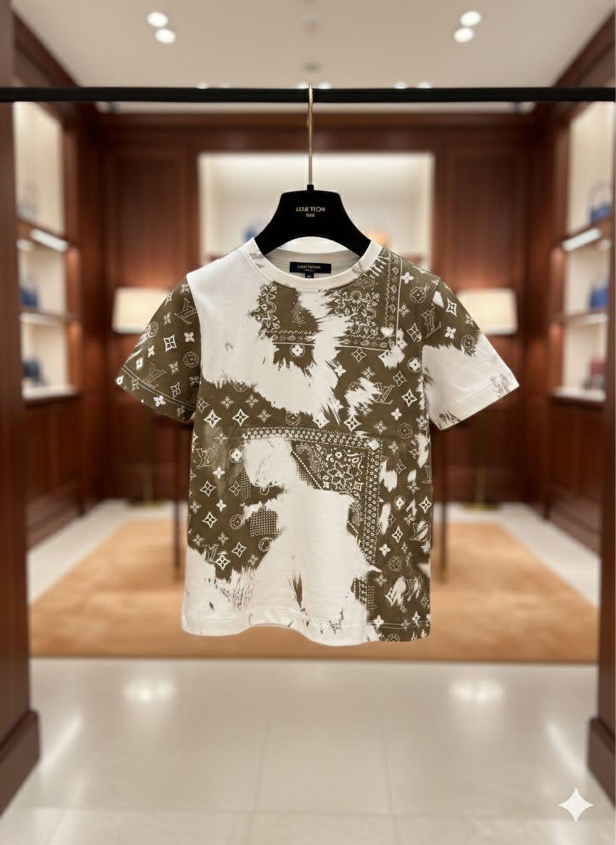 Boys Louis Vuitton beige 220 GSM bio-washed cotton T-shirt
