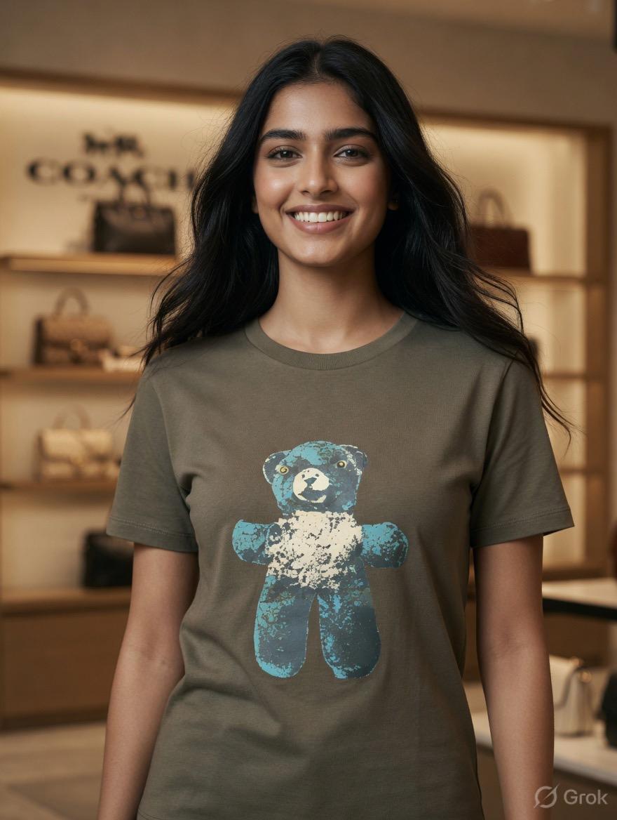 Coach Green Tee – Print Zoom Detail	