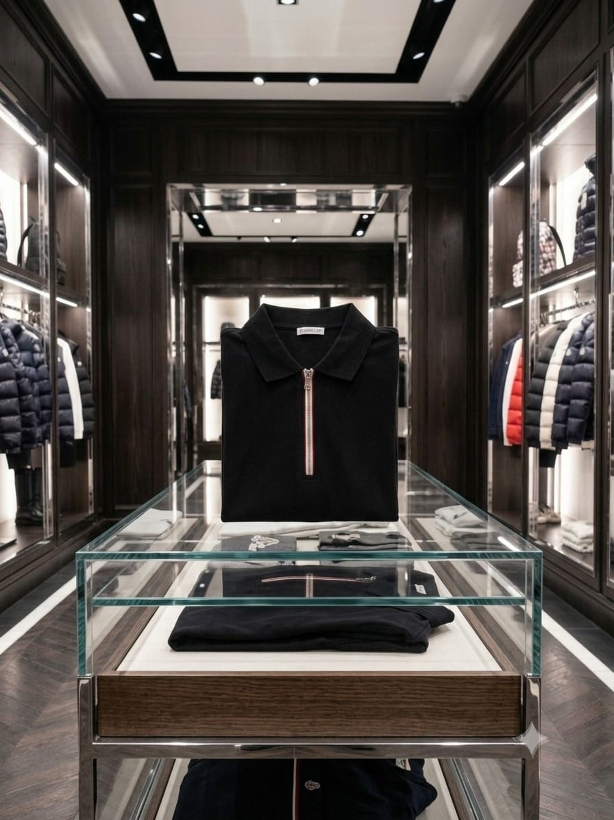 Loro Piana black luxury polo t-shirt for casual and smart casual wear
