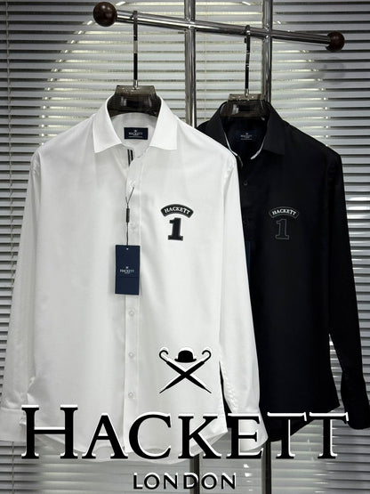 Hackett London white 100 percent cotton shirt for office and casual wear
