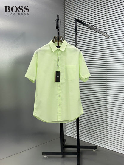 BOSS green premium linen cotton shirt for men regular fit
