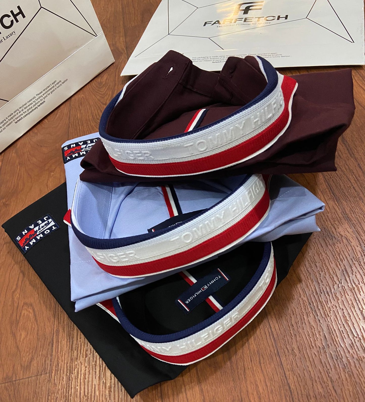Tommy Hilfiger men's premium cotton shirt collection with original accessories
