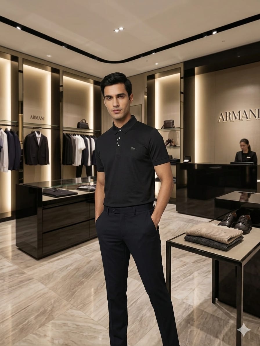 Armani premium polo t-shirt for men smart casual everyday wear
