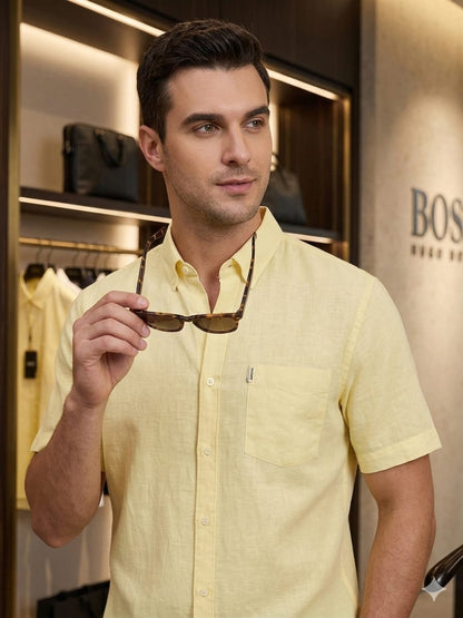 BOSS Inspired  Men's Premium Linen Cotton Shirt | Summer Shirt FASHION MYST