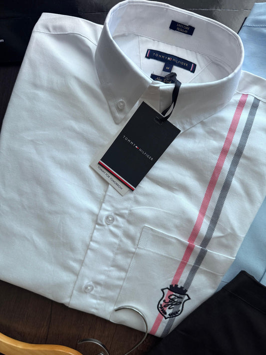 Tommy Hilfiger Inspired  Men's 2-Ply Cotton Shirt FASHION MYST