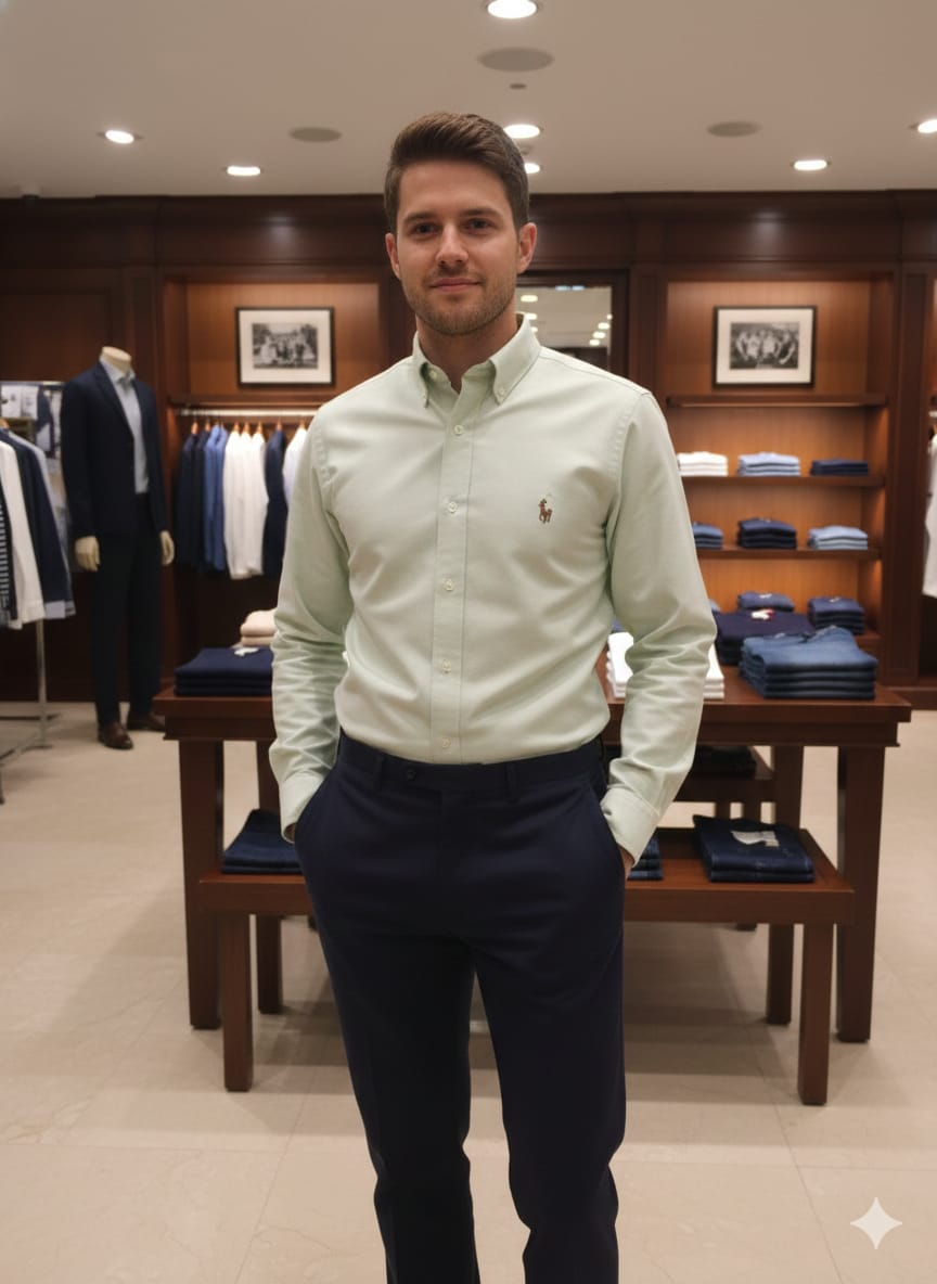 Ralph Lauren Inspired Men's Premium Oxford Cotton Shirt FASHION MYST