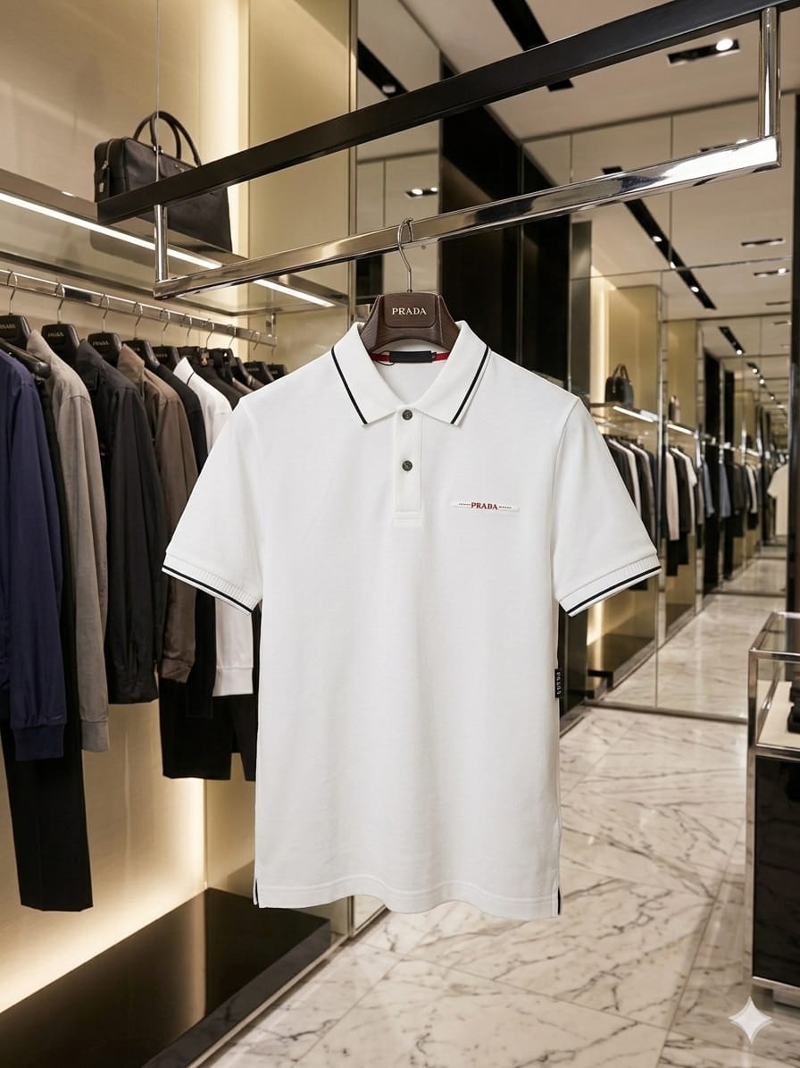 Prada Inspired Men's Stitchless Polo T-Shirt | Premium Regular Fit Polo FASHION MYST