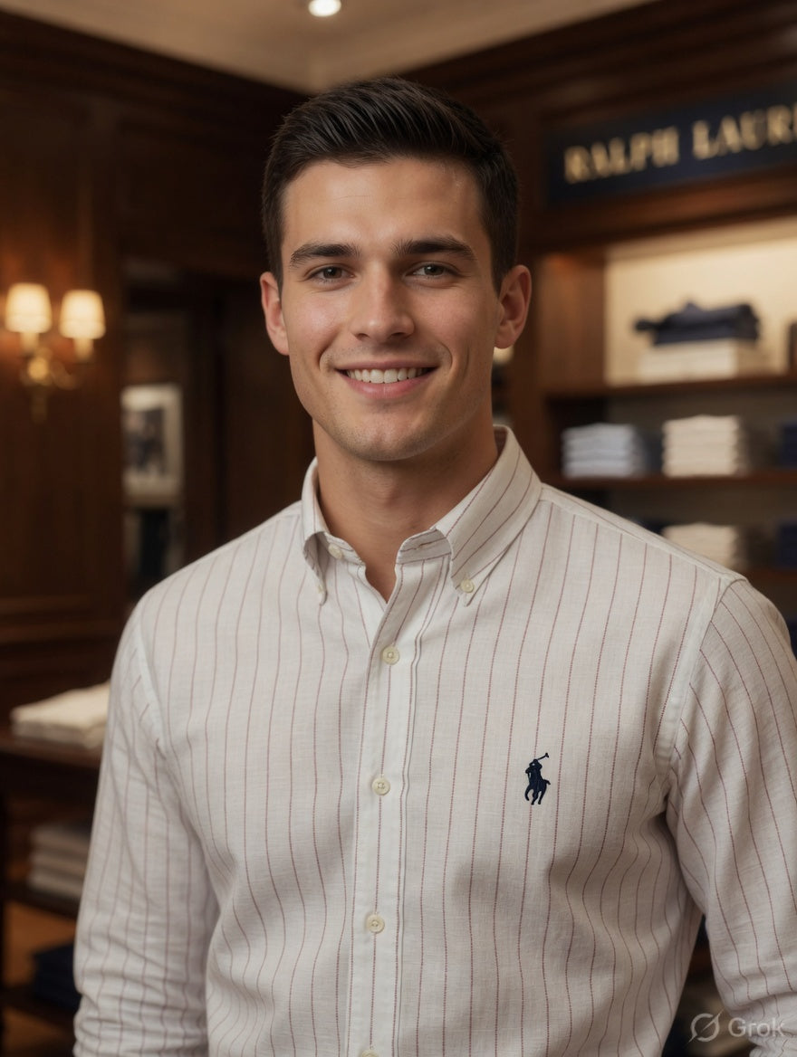 Ralph Lauren premium 2-ply cotton regular fit shirt for men
