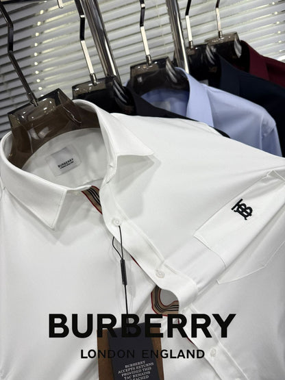 Luxury-inspired Burberry full sleeve Oxford shirts for office and casual wear
